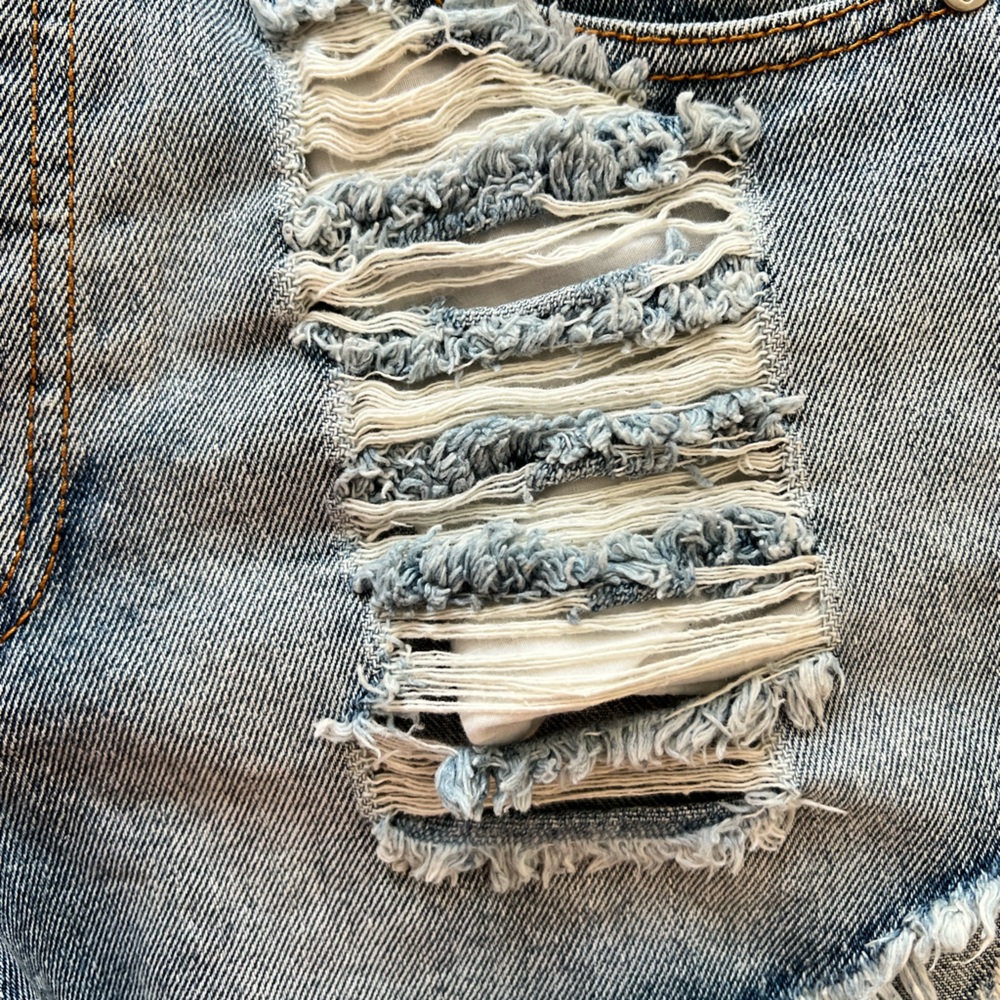 Minkpink Slasher Flick Distressed Denim Shorts - Picture 7 of 10